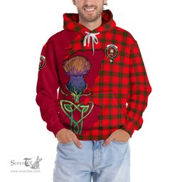 Scottish MacNab Modern Clan Tartan Crest with Thistle and Scotland Map Tartan Plaid Hoodie Scottish Plaid Tartan Plaid - ScotsTee - scotstee.com