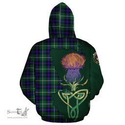 Scottish MacDonald of the Isles Hunting Modern Clan Tartan Crest with Thistle and Scotland Map Tartan Plaid Hoodie Scottish Plaid Tartan Plaid - ScotsTee - scotstee.com