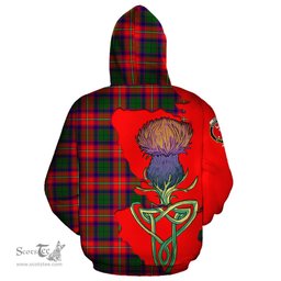 Scottish Hopkirk Clan Tartan Crest with Thistle and Scotland Map Tartan Plaid Hoodie Scottish Plaid Tartan Plaid - ScotsTee - scotstee.com