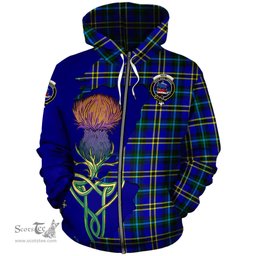 Scottish Weir Modern Clan Tartan Crest with Thistle and Scotland Map Tartan Plaid Hoodie Scottish Plaid Tartan Plaid - ScotsTee - scotstee.com