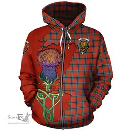 Scottish Sinclair Ancient Clan Tartan Crest with Thistle and Scotland Map Tartan Plaid Hoodie Scottish Plaid Tartan Plaid - ScotsTee - scotstee.com