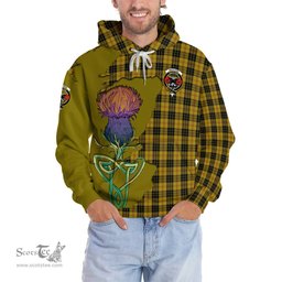 Scottish MacLeod Clan Tartan Crest with Thistle and Scotland Map Tartan Plaid Hoodie Scottish Plaid Tartan Plaid - ScotsTee - scotstee.com