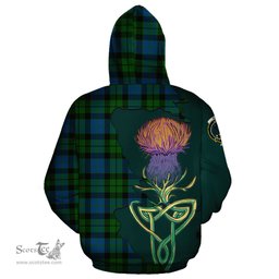 Scottish MacKie Clan Tartan Crest with Thistle and Scotland Map Tartan Plaid Hoodie Scottish Plaid Tartan Plaid - ScotsTee - scotstee.com