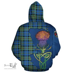 Scottish MacLeod of Harris Ancient Clan Tartan Crest with Thistle and Scotland Map Tartan Plaid Hoodie Scottish Plaid Tartan Plaid - ScotsTee - scotstee.com