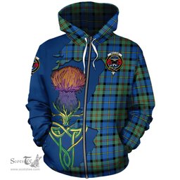Scottish MacLeod of Harris Ancient Clan Tartan Crest with Thistle and Scotland Map Tartan Plaid Hoodie Scottish Plaid Tartan Plaid - ScotsTee - scotstee.com
