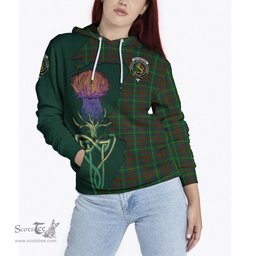 Scottish MacKintosh Hunting Clan Tartan Crest with Thistle and Scotland Map Tartan Plaid Hoodie Scottish Plaid Tartan Plaid - ScotsTee - scotstee.com