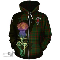 Scottish Macnaughton Hunting Clan Tartan Crest with Thistle and Scotland Map Tartan Plaid Hoodie Scottish Plaid Tartan Plaid - ScotsTee - scotstee.com