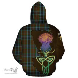 Scottish MacTavish Hunting Clan Tartan Crest with Thistle and Scotland Map Tartan Plaid Hoodie Scottish Plaid Tartan Plaid - ScotsTee - scotstee.com