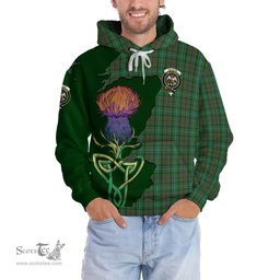 Scottish Ralston USA Clan Tartan Crest with Thistle and Scotland Map Tartan Plaid Hoodie Scottish Plaid Tartan Plaid - ScotsTee - scotstee.com