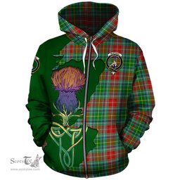 Scottish Muirhead Clan Tartan Crest with Thistle and Scotland Map Tartan Plaid Hoodie Scottish Plaid Tartan Plaid - ScotsTee - scotstee.com