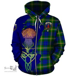 Scottish Maitland Clan Tartan Crest with Thistle and Scotland Map Tartan Plaid Hoodie Scottish Plaid Tartan Plaid - ScotsTee - scotstee.com