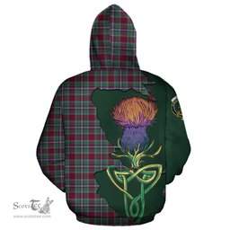 Scottish Spens (Spence) Clan Tartan Crest with Thistle and Scotland Map Tartan Plaid Hoodie Scottish Plaid Tartan Plaid - ScotsTee - scotstee.com