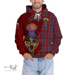 Scottish Spens Clan Tartan Crest with Thistle and Scotland Map Tartan Plaid Hoodie Scottish Plaid Tartan Plaid - ScotsTee - scotstee.com