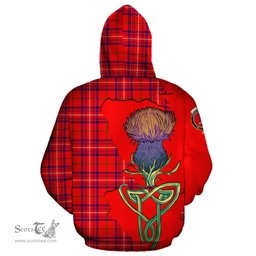 Scottish Rose Modern Clan Tartan Crest with Thistle and Scotland Map Tartan Plaid Hoodie Scottish Plaid Tartan Plaid - ScotsTee - scotstee.com