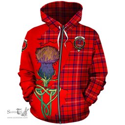 Scottish Rose Modern Clan Tartan Crest with Thistle and Scotland Map Tartan Plaid Hoodie Scottish Plaid Tartan Plaid - ScotsTee - scotstee.com