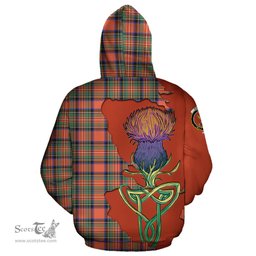Scottish Stewart Royal Ancient Clan Tartan Crest with Thistle and Scotland Map Tartan Plaid Hoodie Scottish Plaid Tartan Plaid - ScotsTee - scotstee.com