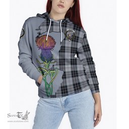 Scottish MacRae Dress Clan Tartan Crest with Thistle and Scotland Map Tartan Plaid Hoodie Scottish Plaid Tartan Plaid - ScotsTee - scotstee.com