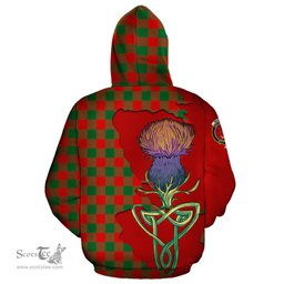 Scottish Moncrieff Modern Clan Tartan Crest with Thistle and Scotland Map Tartan Plaid Hoodie Scottish Plaid Tartan Plaid - ScotsTee - scotstee.com
