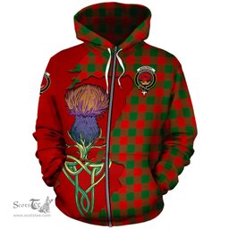 Scottish Moncrieff Modern Clan Tartan Crest with Thistle and Scotland Map Tartan Plaid Hoodie Scottish Plaid Tartan Plaid - ScotsTee - scotstee.com