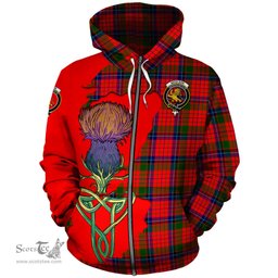 Scottish Nicolson Modern Clan Tartan Crest with Thistle and Scotland Map Tartan Plaid Hoodie Scottish Plaid Tartan Plaid - ScotsTee - scotstee.com