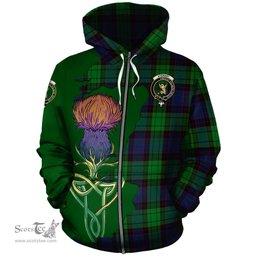 Scottish Stewart Old Modern Clan Tartan Crest with Thistle and Scotland Map Tartan Plaid Hoodie Scottish Plaid Tartan Plaid - ScotsTee - scotstee.com