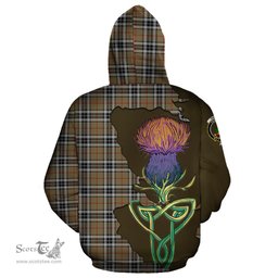 Scottish Thomson Camel Clan Tartan Crest with Thistle and Scotland Map Tartan Plaid Hoodie Scottish Plaid Tartan Plaid - ScotsTee - scotstee.com