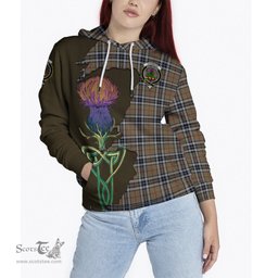 Scottish Thomson Camel Clan Tartan Crest with Thistle and Scotland Map Tartan Plaid Hoodie Scottish Plaid Tartan Plaid - ScotsTee - scotstee.com