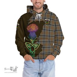 Scottish Thomson Camel Clan Tartan Crest with Thistle and Scotland Map Tartan Plaid Hoodie Scottish Plaid Tartan Plaid - ScotsTee - scotstee.com
