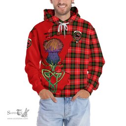 Scottish Nesbitt Modern Clan Tartan Crest with Thistle and Scotland Map Tartan Plaid Hoodie Scottish Plaid Tartan Plaid - ScotsTee - scotstee.com