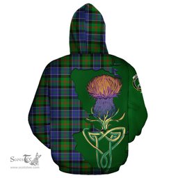 Scottish Paterson Clan Tartan Crest with Thistle and Scotland Map Tartan Plaid Hoodie Scottish Plaid Tartan Plaid - ScotsTee - scotstee.com