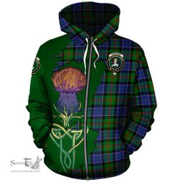 Scottish Paterson Clan Tartan Crest with Thistle and Scotland Map Tartan Plaid Hoodie Scottish Plaid Tartan Plaid - ScotsTee - scotstee.com