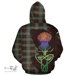 Scottish Scott Brown Ancient Clan Tartan Crest with Thistle and Scotland Map Tartan Plaid Hoodie Scottish Plaid Tartan Plaid - ScotsTee - scotstee.com