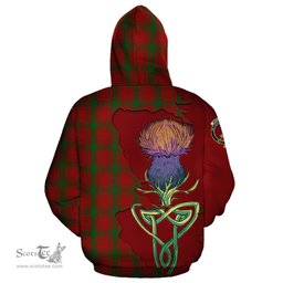 Scottish MacQuarrie Clan Tartan Crest with Thistle and Scotland Map Tartan Plaid Hoodie Scottish Plaid Tartan Plaid - ScotsTee - scotstee.com
