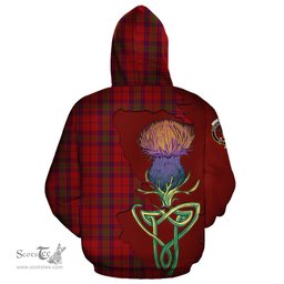 Scottish Ross Old Clan Tartan Crest with Thistle and Scotland Map Tartan Plaid Hoodie Scottish Plaid Tartan Plaid - ScotsTee - scotstee.com