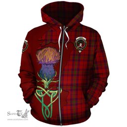 Scottish Ross Old Clan Tartan Crest with Thistle and Scotland Map Tartan Plaid Hoodie Scottish Plaid Tartan Plaid - ScotsTee - scotstee.com