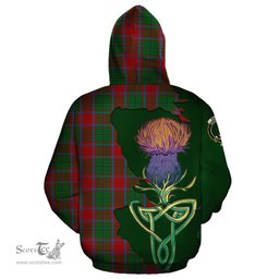 Scottish MacPhail Blue Bands Clan Tartan Crest with Thistle and Scotland Map Tartan Plaid Hoodie Scottish Plaid Tartan Plaid - ScotsTee - scotstee.com