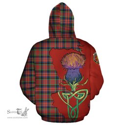 Scottish MacPherson Ancient Clan Tartan Crest with Thistle and Scotland Map Tartan Plaid Hoodie Scottish Plaid Tartan Plaid - ScotsTee - scotstee.com