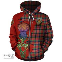 Scottish MacPherson Ancient Clan Tartan Crest with Thistle and Scotland Map Tartan Plaid Hoodie Scottish Plaid Tartan Plaid - ScotsTee - scotstee.com