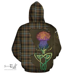 Scottish Stewart Hunting Weathered Clan Tartan Crest with Thistle and Scotland Map Tartan Plaid Hoodie Scottish Plaid Tartan Plaid - ScotsTee - scotstee.com