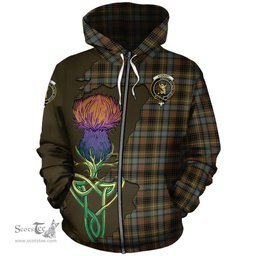 Scottish Stewart Hunting Weathered Clan Tartan Crest with Thistle and Scotland Map Tartan Plaid Hoodie Scottish Plaid Tartan Plaid - ScotsTee - scotstee.com
