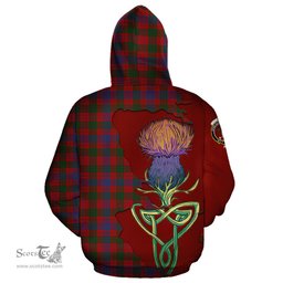 Scottish Ross Clan Tartan Crest with Thistle and Scotland Map Tartan Plaid Hoodie Scottish Plaid Tartan Plaid - ScotsTee - scotstee.com