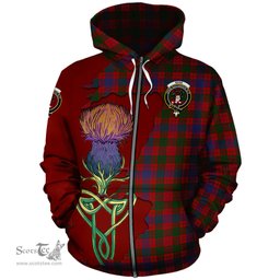 Scottish Ross Clan Tartan Crest with Thistle and Scotland Map Tartan Plaid Hoodie Scottish Plaid Tartan Plaid - ScotsTee - scotstee.com