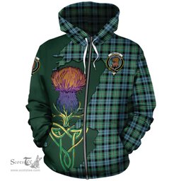Scottish Melville Ancient Clan Tartan Crest with Thistle and Scotland Map Tartan Plaid Hoodie Scottish Plaid Tartan Plaid - ScotsTee - scotstee.com
