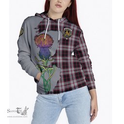 Scottish MacPherson Clan Tartan Crest with Thistle and Scotland Map Tartan Plaid Hoodie Scottish Plaid Tartan Plaid - ScotsTee - scotstee.com