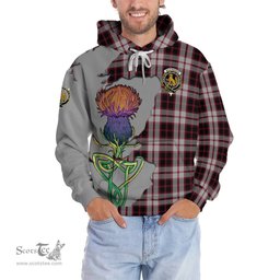 Scottish MacPherson Clan Tartan Crest with Thistle and Scotland Map Tartan Plaid Hoodie Scottish Plaid Tartan Plaid - ScotsTee - scotstee.com