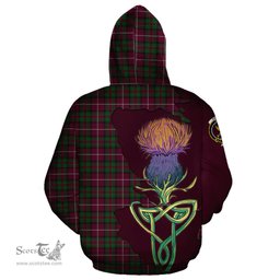 Scottish Stewart of Bute Hunting Clan Tartan Crest with Thistle and Scotland Map Tartan Plaid Hoodie Scottish Plaid Tartan Plaid - ScotsTee - scotstee.com