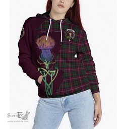 Scottish Stewart of Bute Hunting Clan Tartan Crest with Thistle and Scotland Map Tartan Plaid Hoodie Scottish Plaid Tartan Plaid - ScotsTee - scotstee.com