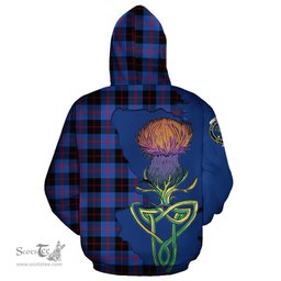 Scottish Maule Clan Tartan Crest with Thistle and Scotland Map Tartan Plaid Hoodie Scottish Plaid Tartan Plaid - ScotsTee - scotstee.com