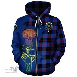 Scottish Maule Clan Tartan Crest with Thistle and Scotland Map Tartan Plaid Hoodie Scottish Plaid Tartan Plaid - ScotsTee - scotstee.com