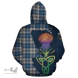 Scottish Napier Modern Clan Tartan Crest with Thistle and Scotland Map Tartan Plaid Hoodie Scottish Plaid Tartan Plaid - ScotsTee - scotstee.com